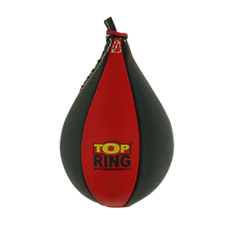 LEATHER PUNCHING BALL RED / BLACK 