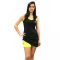 VESTIDO SOFTEE PADEL ATENEA NEGRO/AMARILLO FLUOR